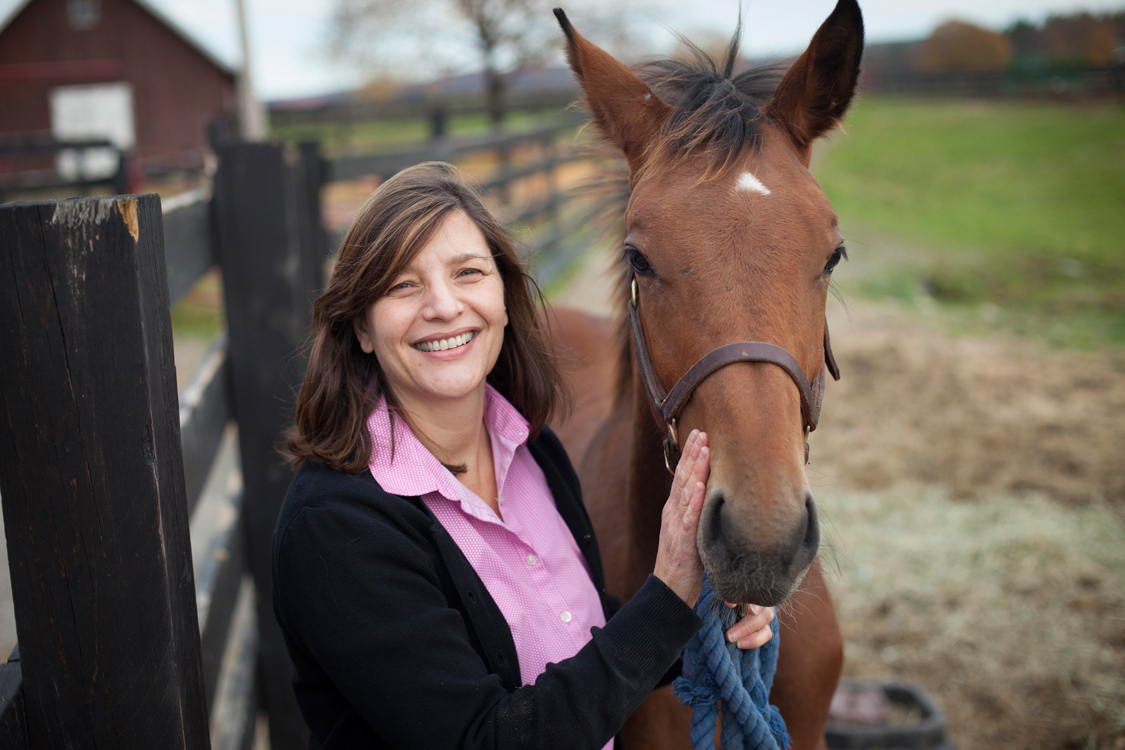 Julia Felippe with a horse