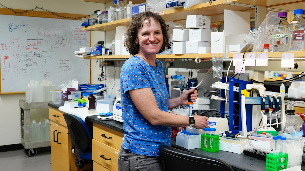 Dr. Carrie Adler in the lab