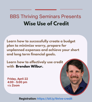 Flyer for Wise Use of Credit workshop