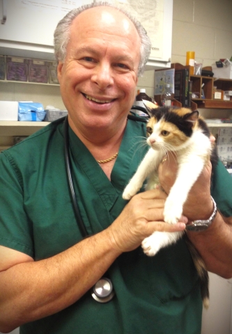 Barry Lissman holding a kitten