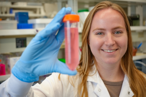 Willeke van Den Boer inside the de Mestre Lab at Baker. 