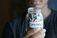 A jar of coins