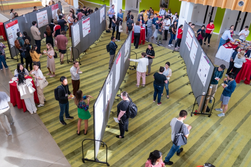 People at a poster session