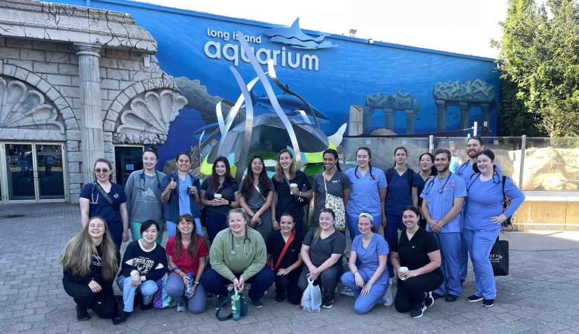 2024 AQUAVET 1 class photo at Long Island Aquarium