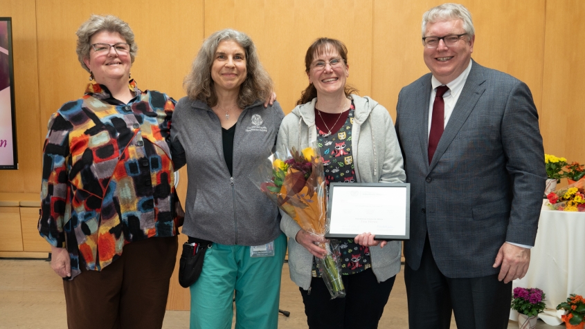 Dr. Meg Thompson, Alice Van Demark, Tina Hlywa, Dean Lorin Warnick