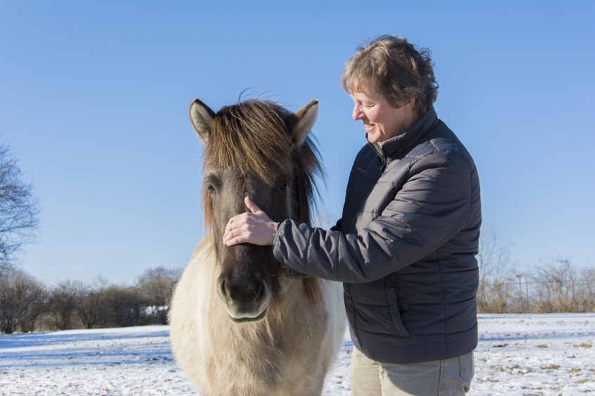 Bettina Wagner and an Icelandic horse